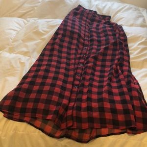 Plaid Maxi with dual side splits